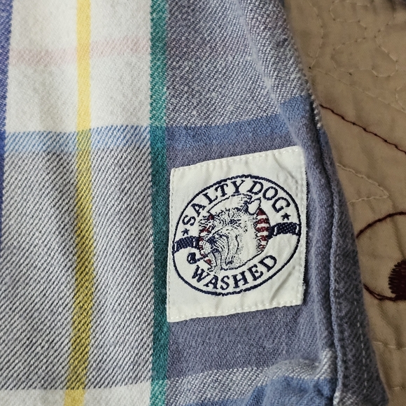 Gant Salty Dog Washed 100% Cotton Plaid Pastel Mens Buttondown XL - Picture 8 of 14